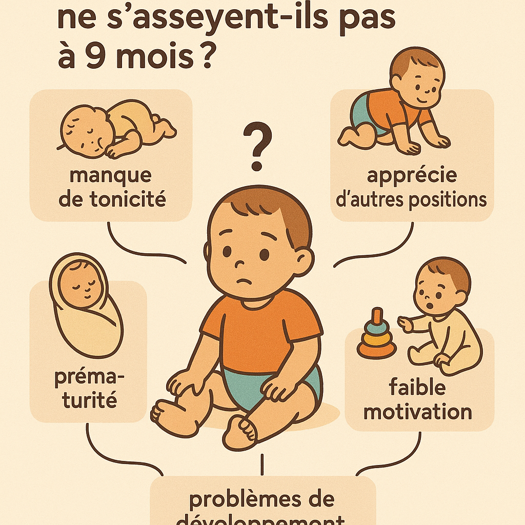 Que faire si à 9 mois mon bébé ne tient pas assis schema photo
